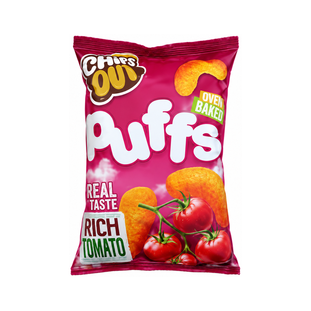 Chill Out Oven Baked Puffs — Rich Tomato on a white background