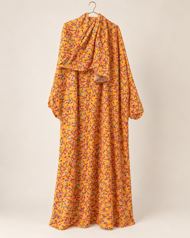 Yara Golden Blossom Abaya — studio hero image