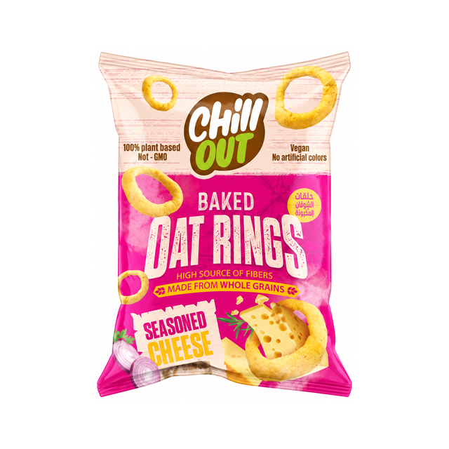 Chill Out Baked Oat Rings — Cheese on a white background