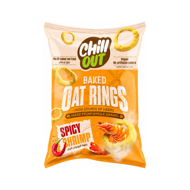 Chill Out Baked Oat Rings — Spicy Shrimp on a white background