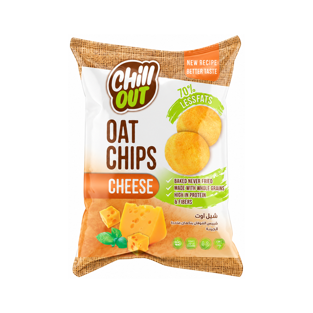 Chill Out Oat Chips — Cheese on a white background