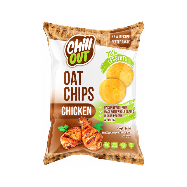 Chill Out Oat Chips — Chicken on a white background