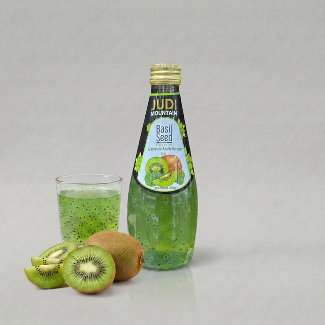 عصير الكيوي بالبذور والريحان