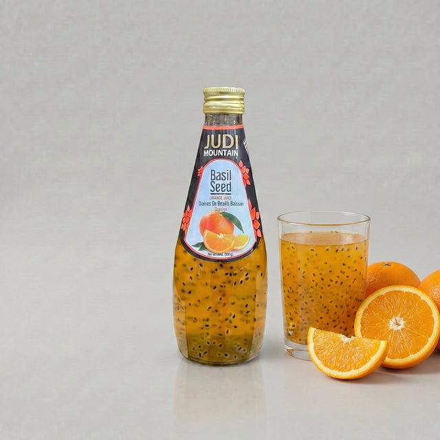 عصير بذور الريحان والبرتقال