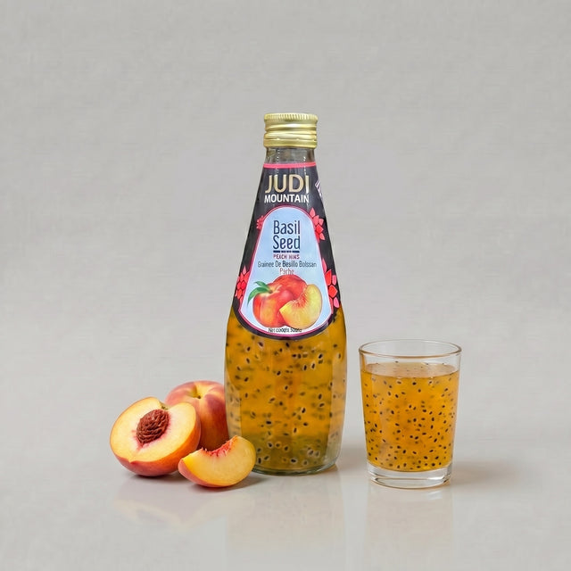 عصير بذور الريحان بالخوخ