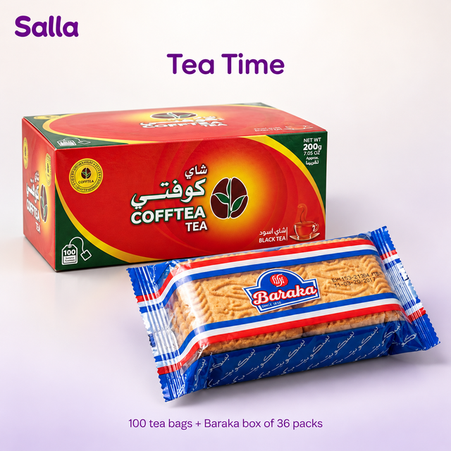 Tea Time bundle — Cofftea 100 tea bags and Baraka box of 36 packs
