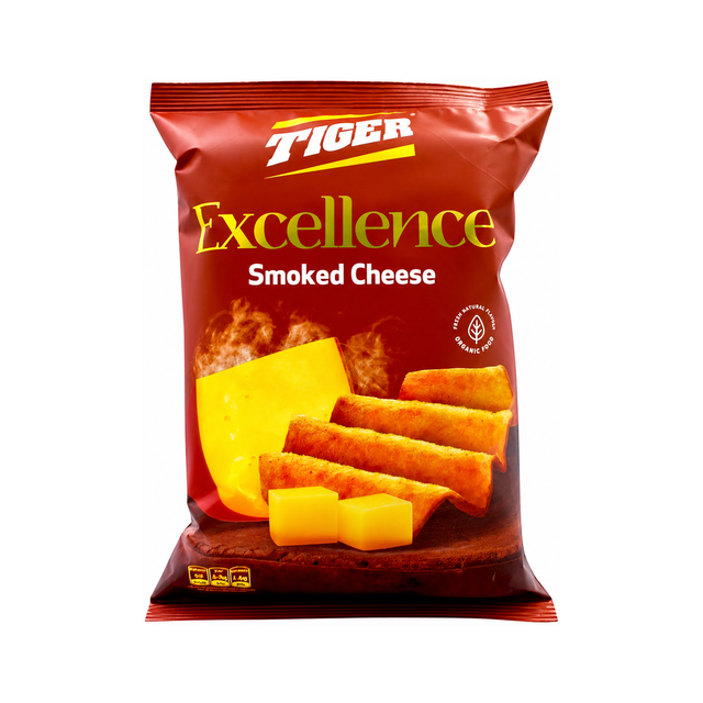 Tiger Excellence Chips — Smoked Cheese on a white background