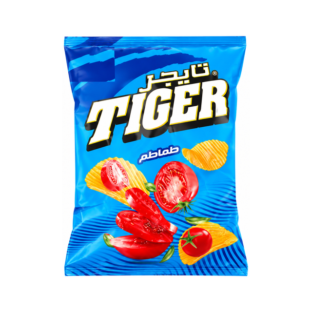 Tiger Max Chips — Tomato on a white background