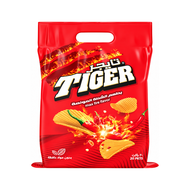 Tiger Plus Chips Multipack — Max Fire on a white background