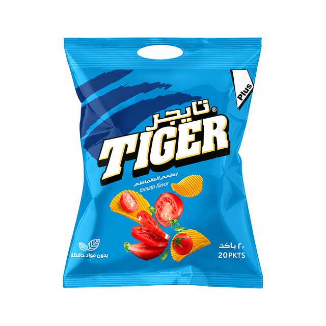Tiger Plus Chips Multipack — Tomato on a white background
